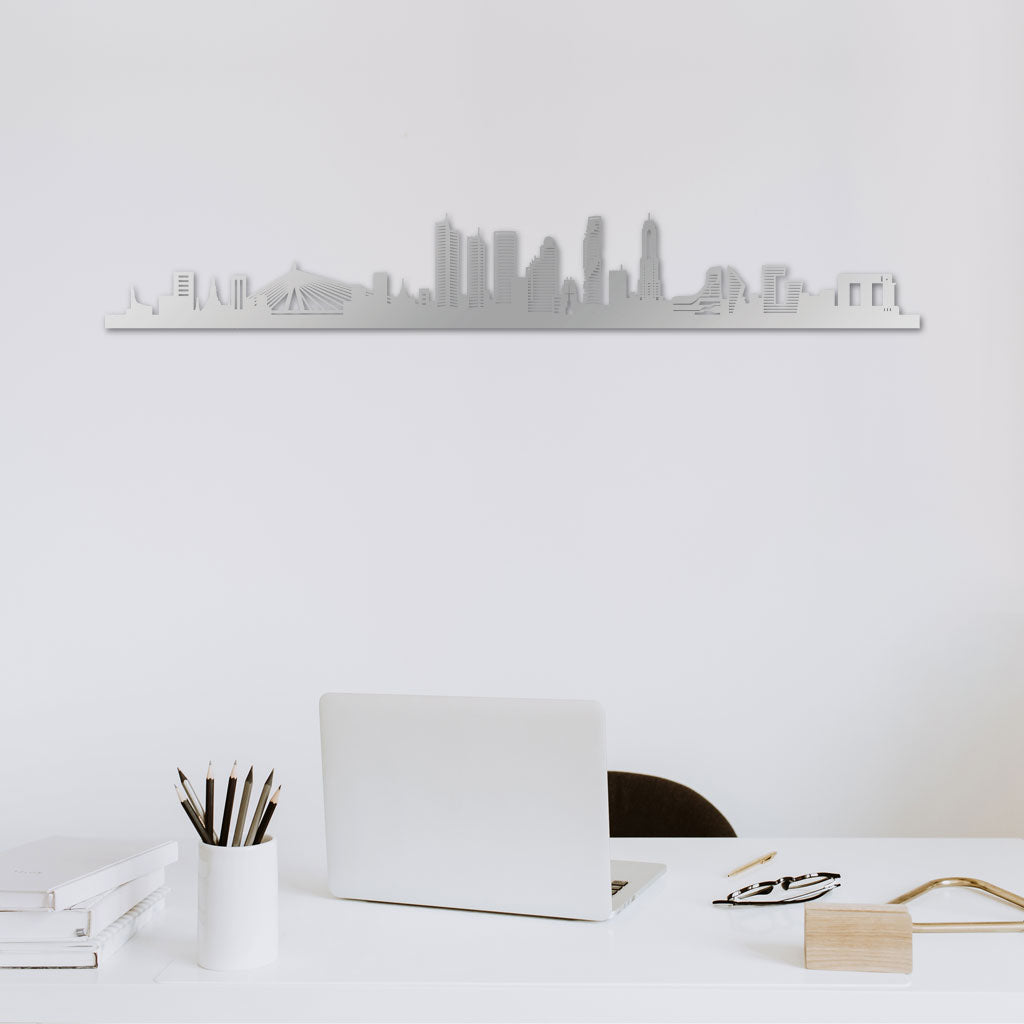 Skyline, Laser-cut in Acrylic, on a White Background