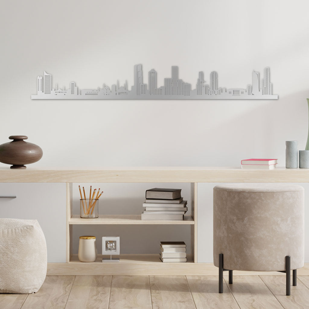 Skyline, Laser-cut in Acrylic, on a White Background