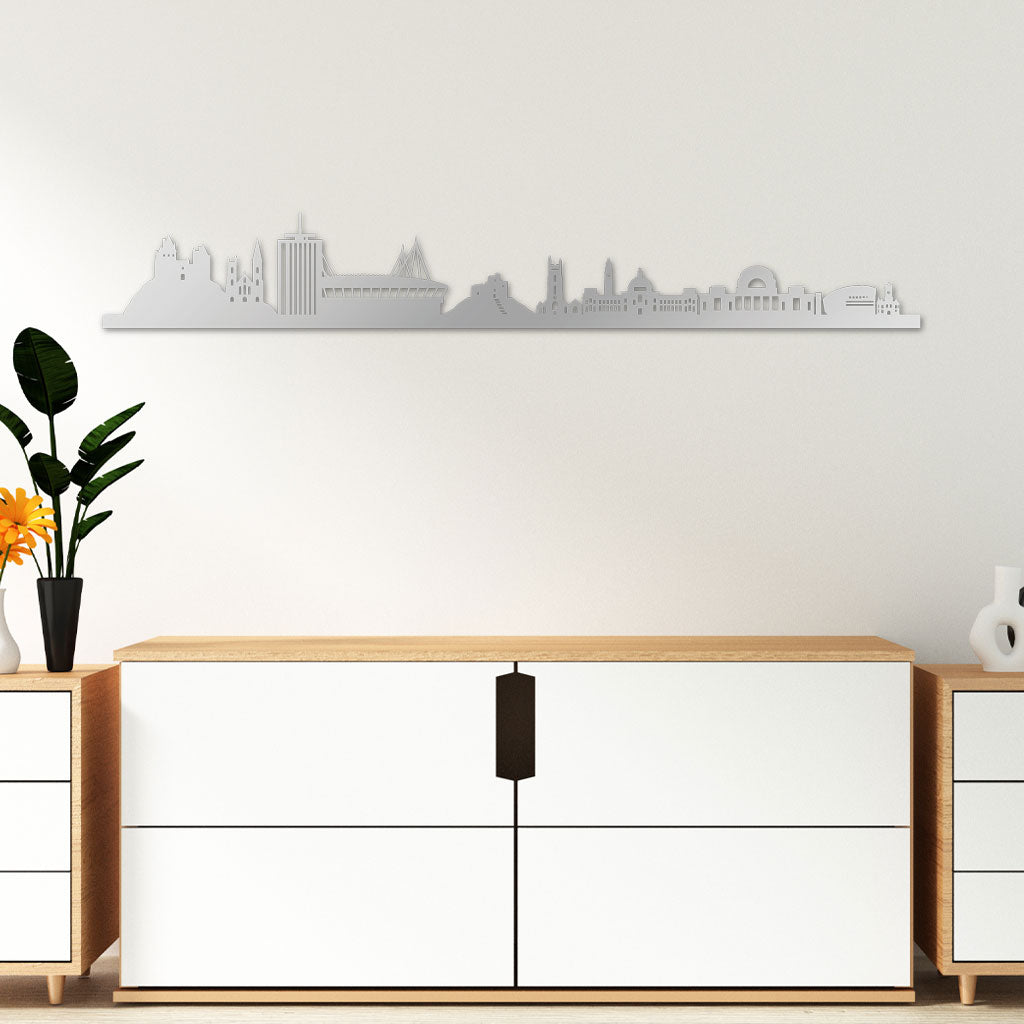 Skyline, Laser-cut in Acrylic, on a White Background