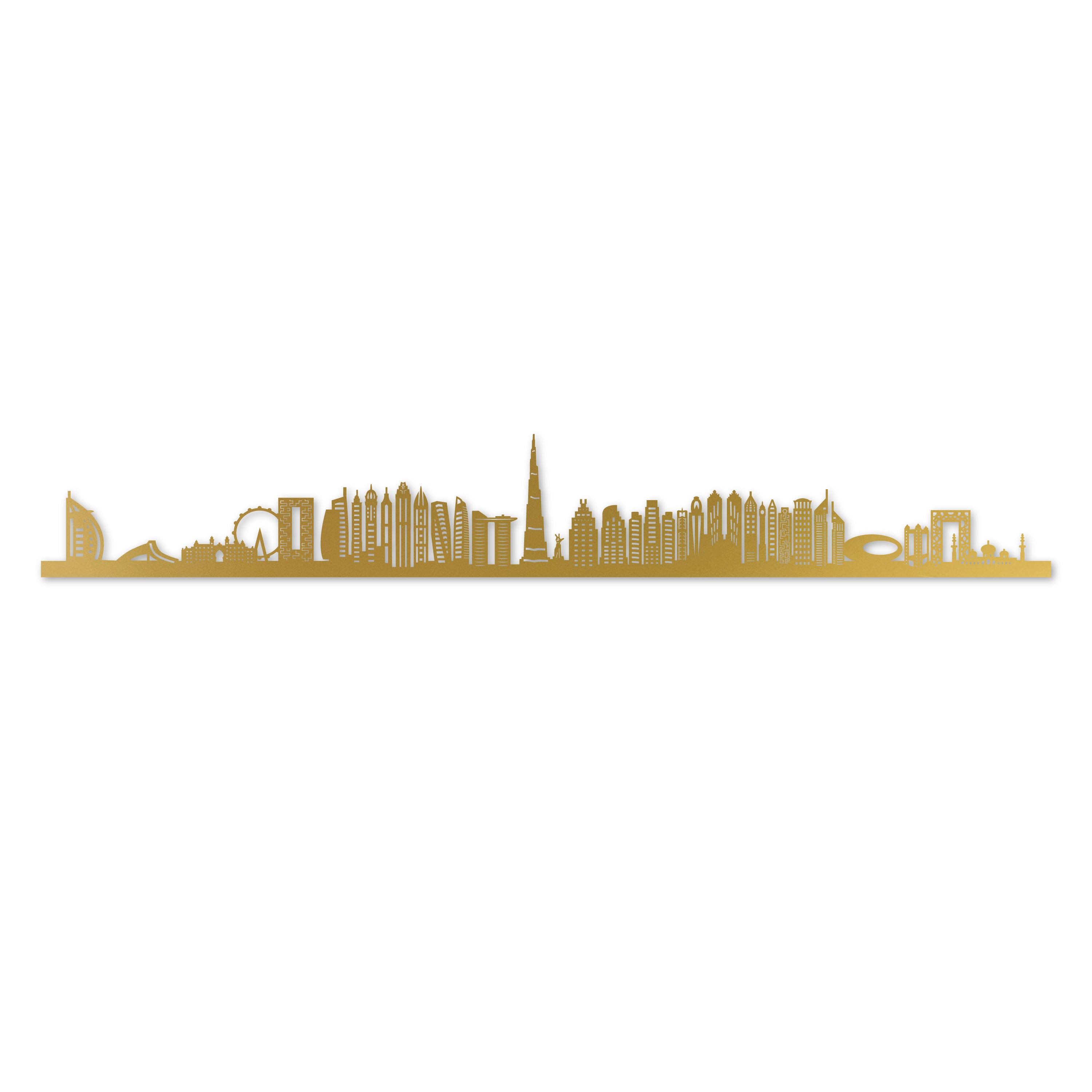 Skyline laser-cut in reclycled acrylic on Seating Room's Wall