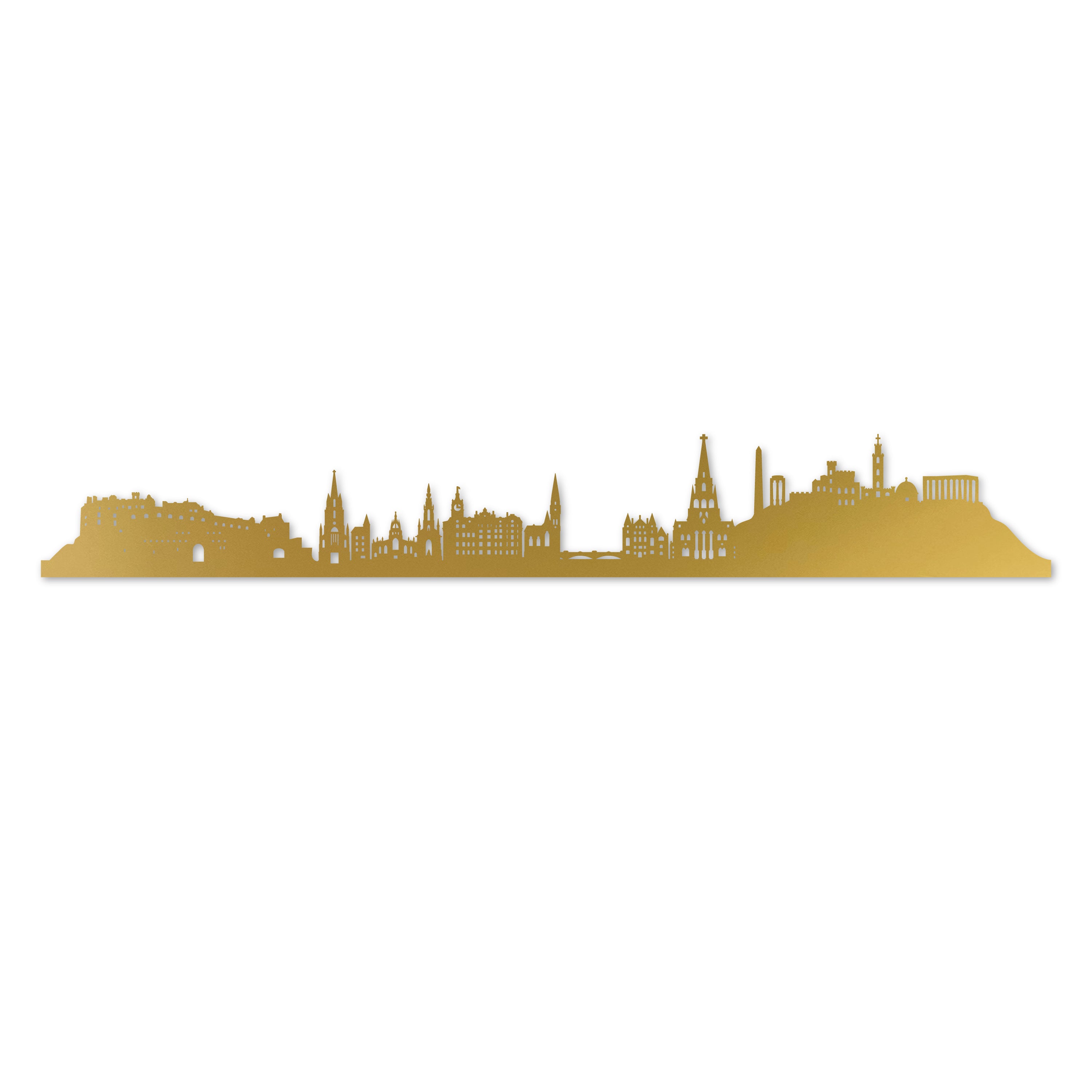 Edingburg Skyline Laser Cut In Recycled Gold Acrylic