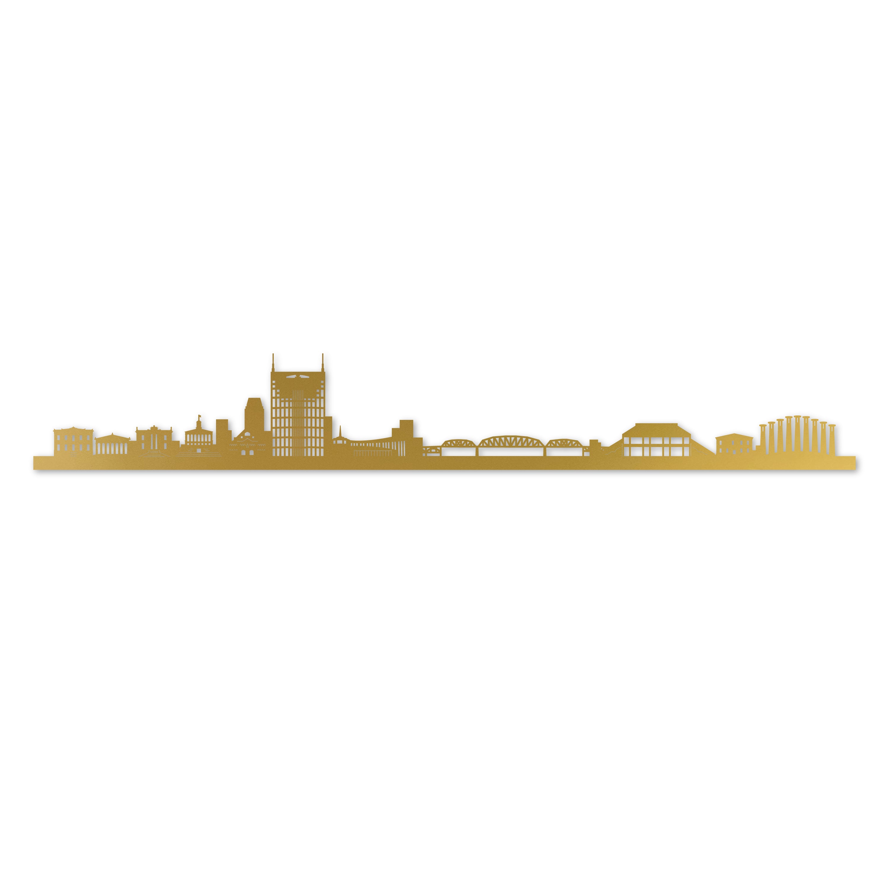 Nashville Skyline Laser Cut In Recycled Gold Acrylic