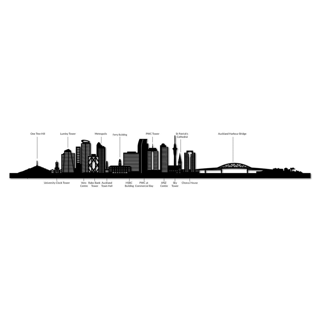 Auckland - Siluet City Silhouettes SkylineSSLAUK - YSSLAUK - YSmall - 23.6 in - 60 cmSilverYes, please