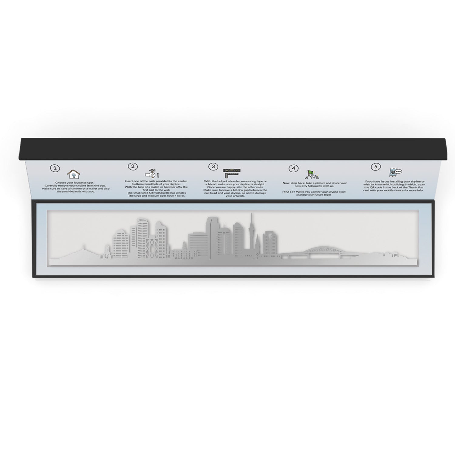 Auckland - Siluet City Silhouettes SkylineSSLAUK - YSSLAUK - YSmall - 23.6 in - 60 cmSilverYes, please
