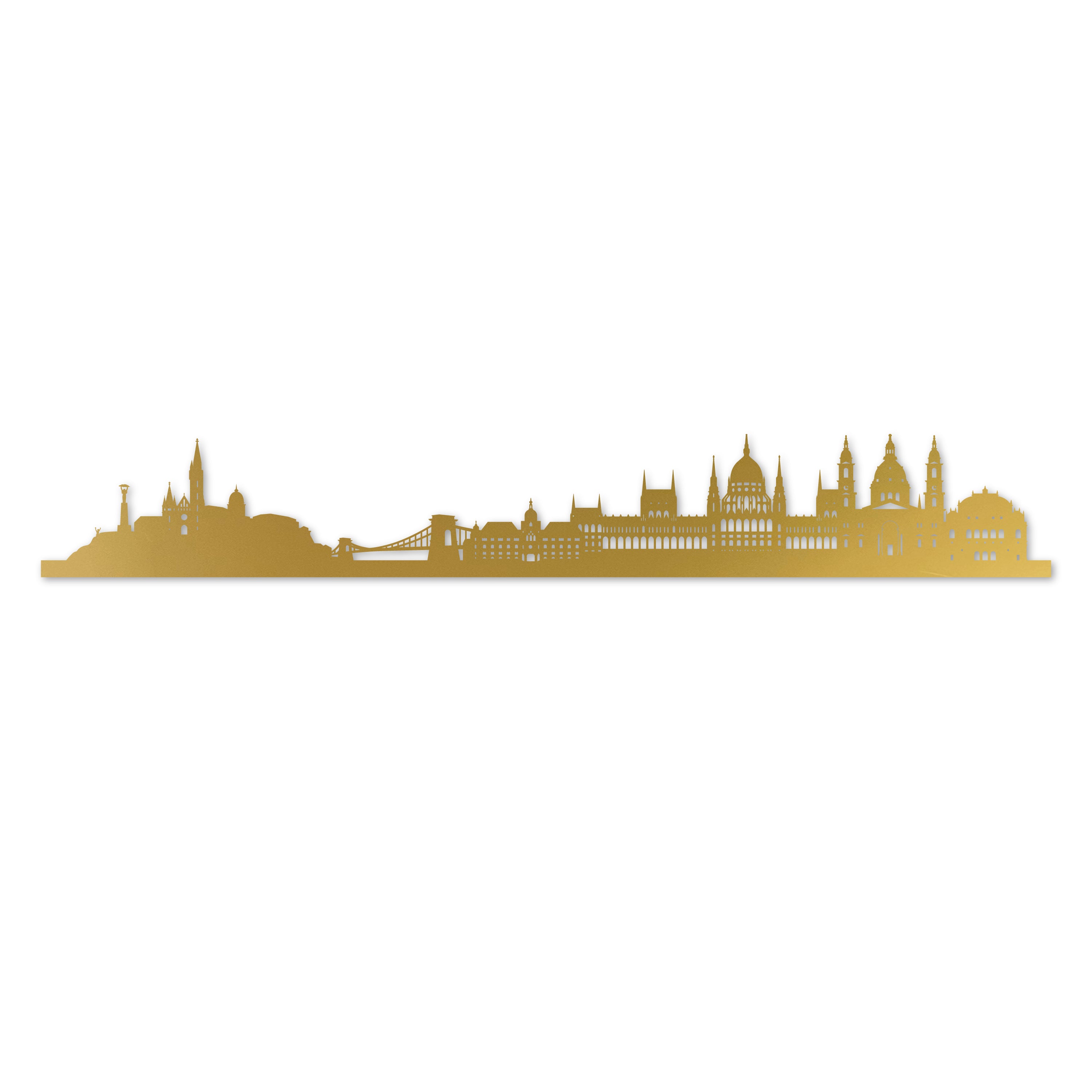 Budape Stskyline Laser Cut In Recycled Gold Acrylic