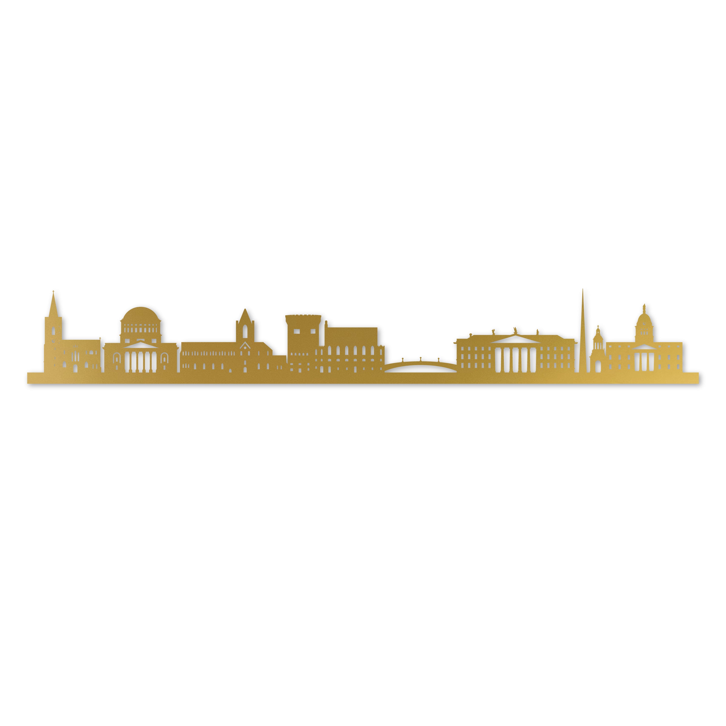 Dublin Skyline Laser Cut In Recycled Gold Acrylic