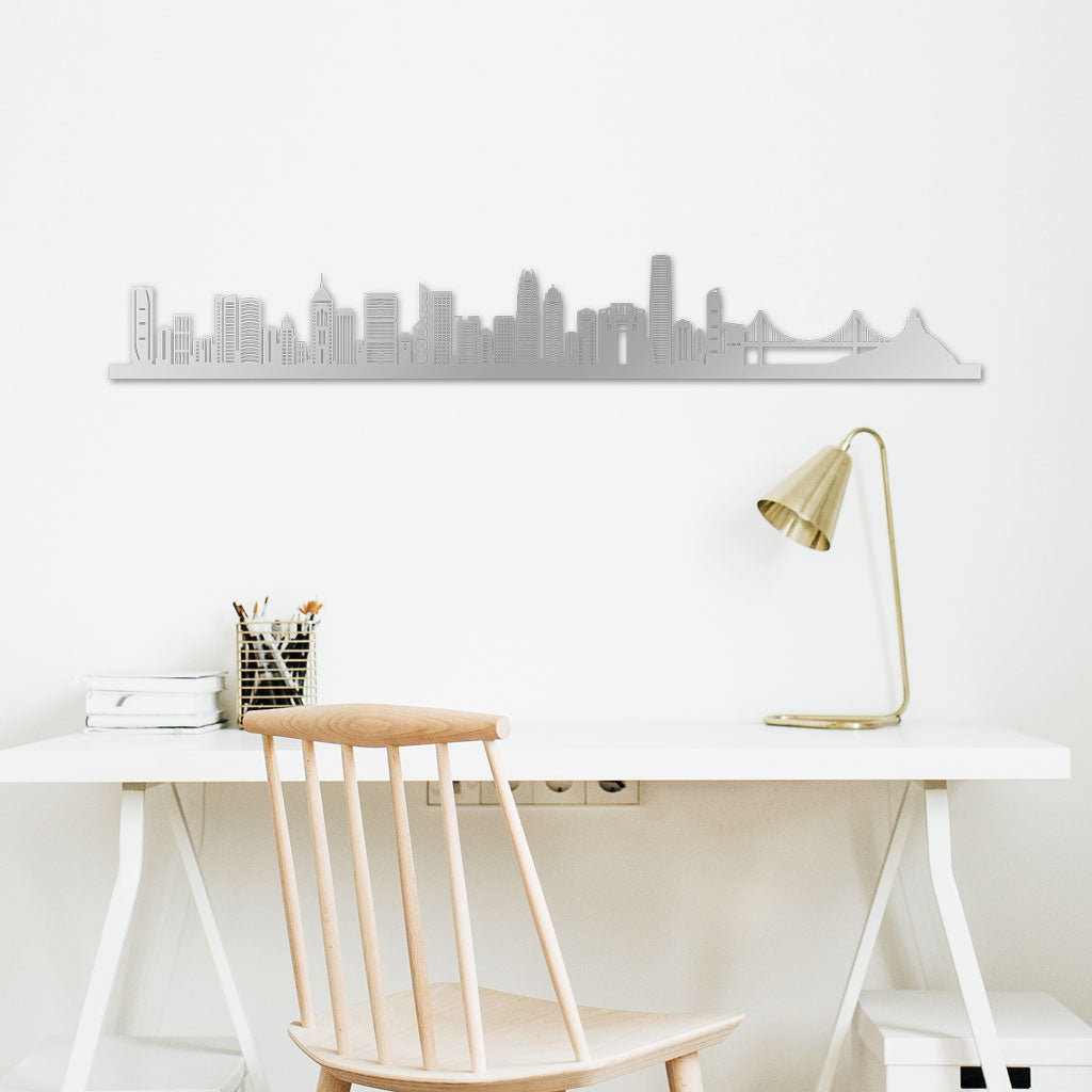  Skyline, Laser-cut in  Acrylic, on a White Background
