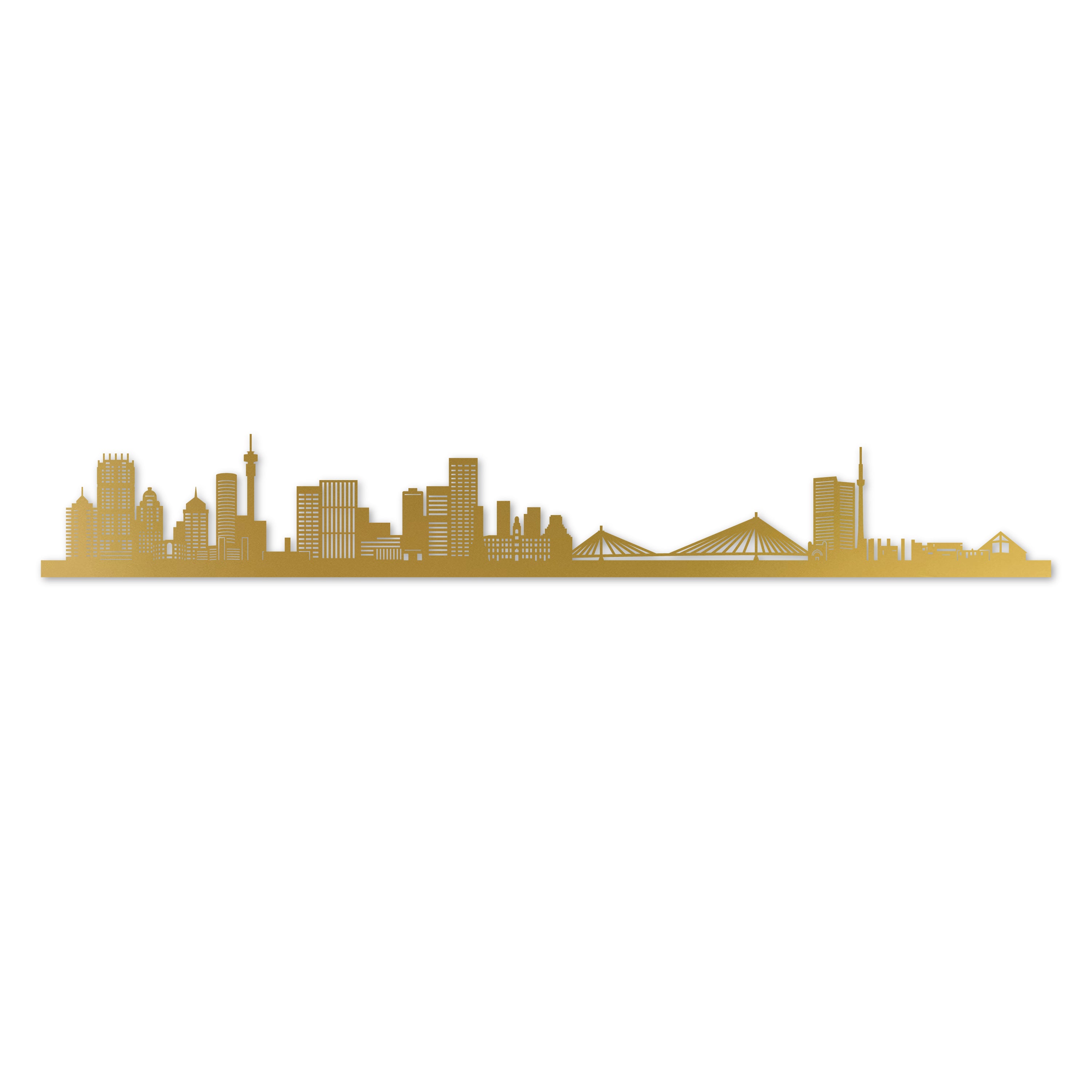 Johannesburg Skyline Laser Cut In Recycled Gold Acrylic