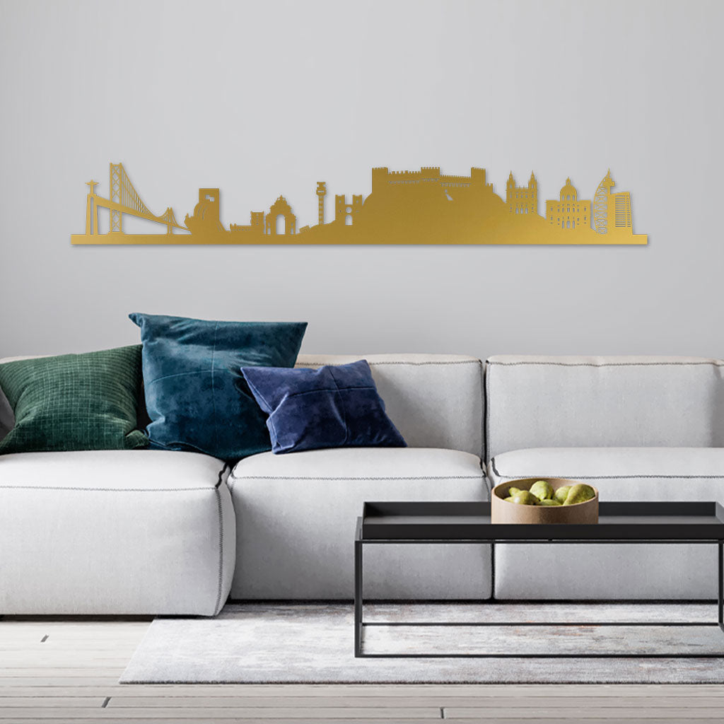 Lisbon Gold By Siluet In White Lshape Sofa Room
