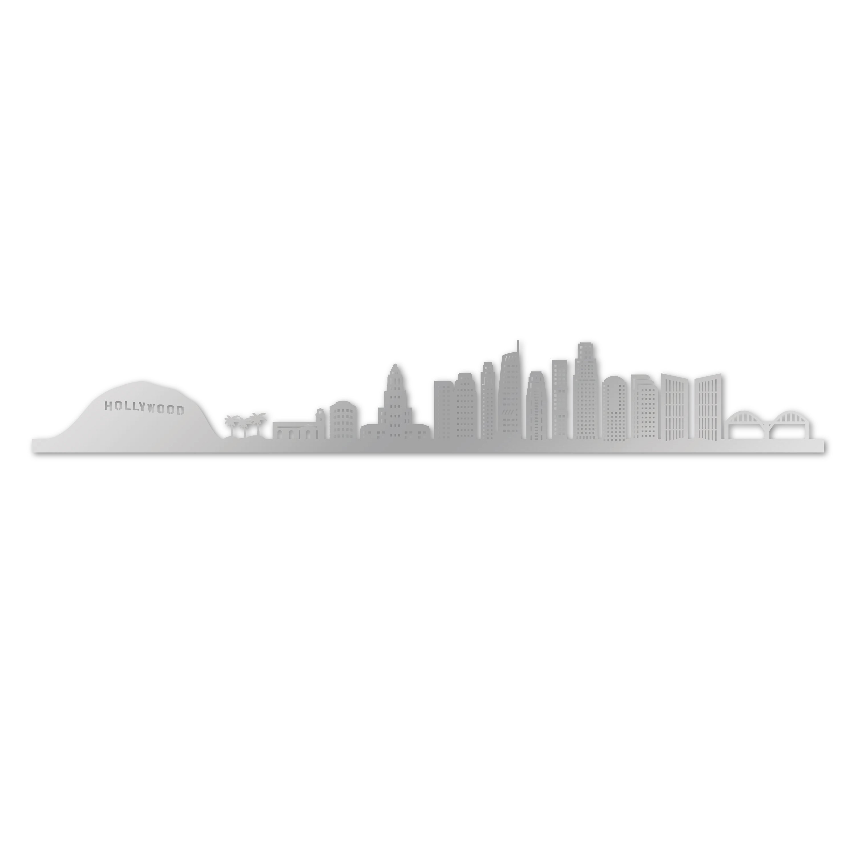 Skyline laser-cut in  reclycled acrylic on Seating Room's Wall
