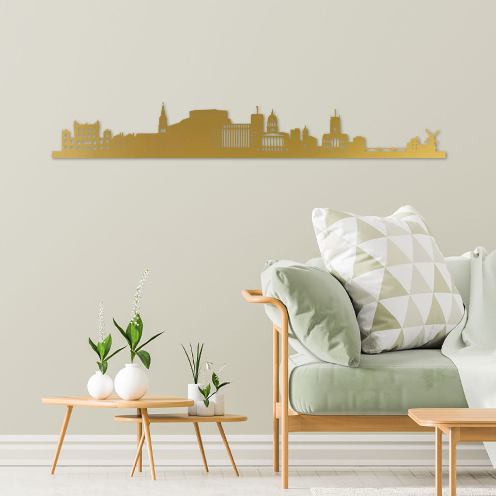 Nottingham Black Skyline By Siluet on a Living Room