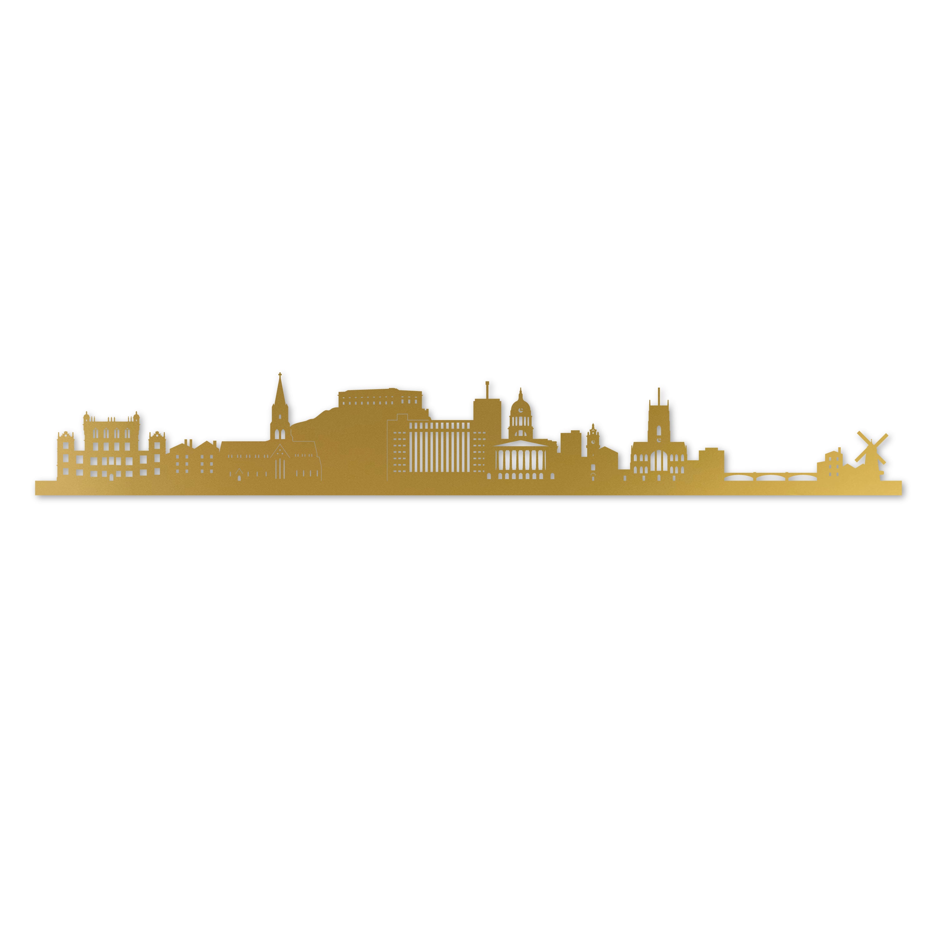 Nottingham Skyline Laser Cut In Recycled Gold Acrylic