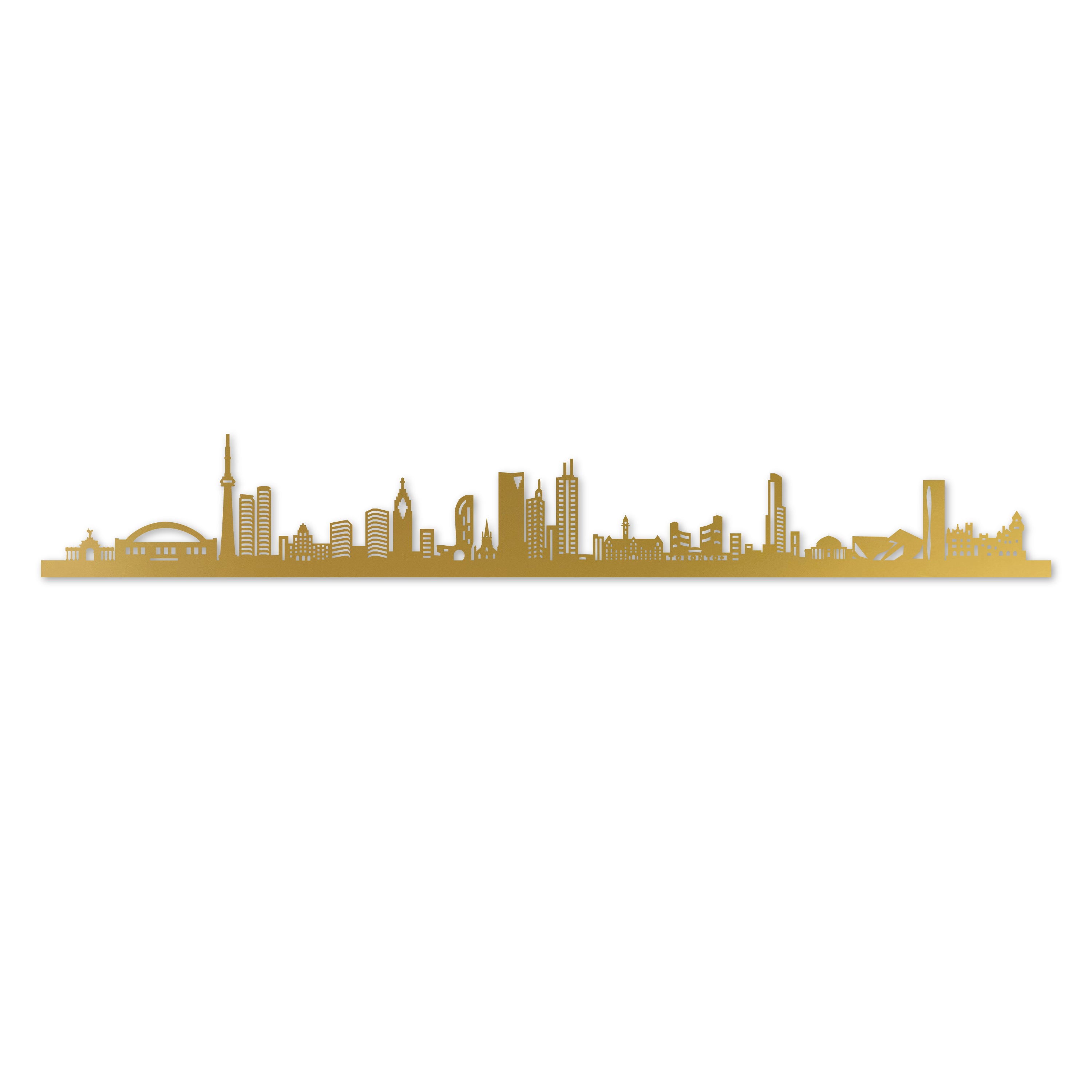Toronto Skyline Laser Cut In Recycled Gold Acrylic