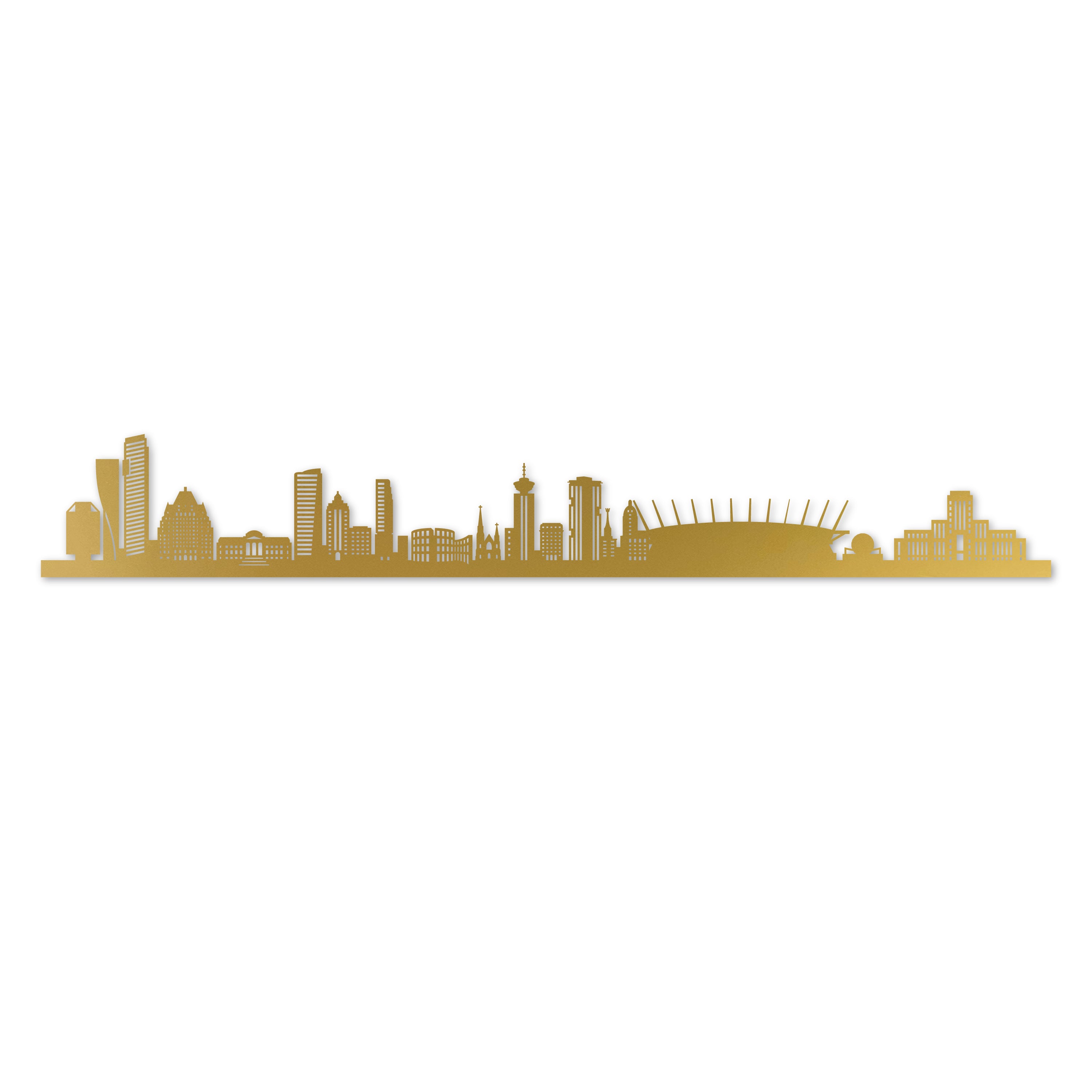 Vancouver Skyline Laser Cut In Recycled Gold Acrylic