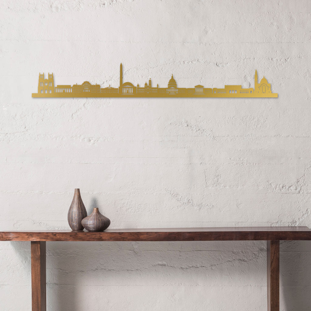 Washington Gold Skyline By Siluet Minimalist Interior Wooden Side Table