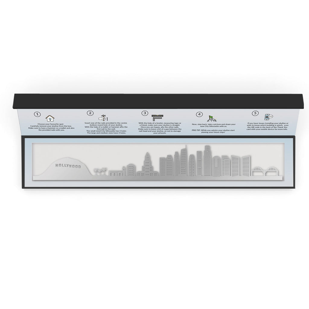 Los Angeles - Siluet City Silhouettes SkylineSSLLOS - YSSLLOS - YSmall - 23.6 in - 60 cmSilverYes, please