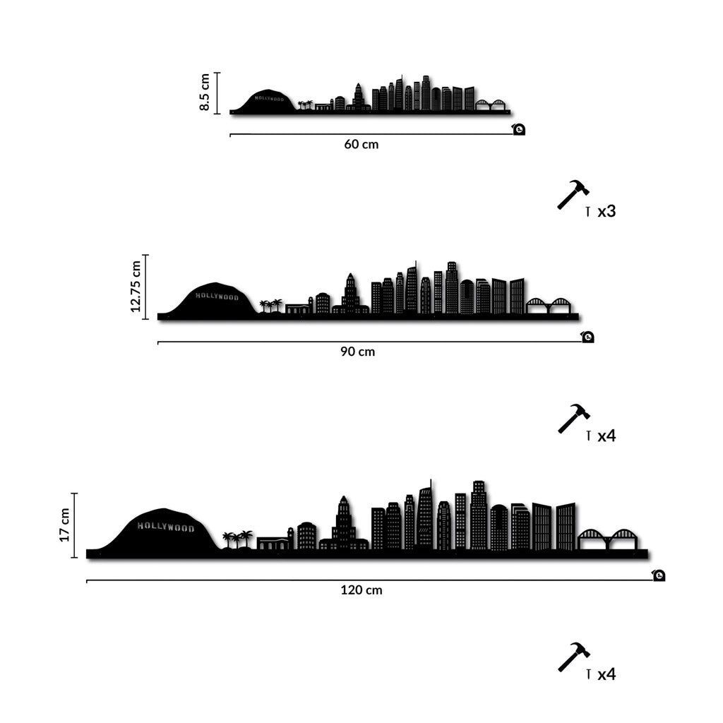 Los Angeles - Siluet City Silhouettes SkylineSSLLOS - YSSLLOS - YSmall - 23.6 in - 60 cmSilverYes, please