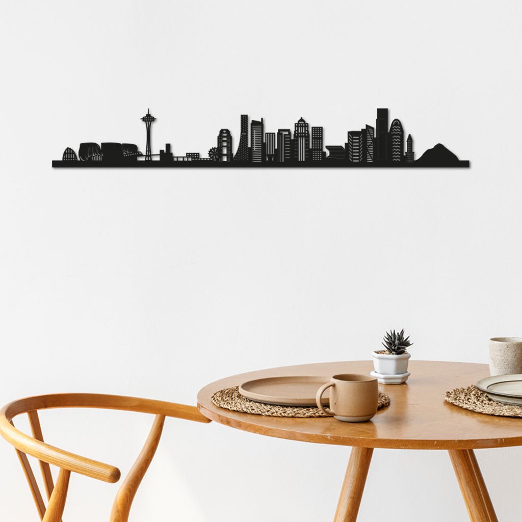Seattle - Siluet City Silhouettes SkylineSMBSEASMBSEASmall - 23.6 in - 60 cmBlackNo, thank you