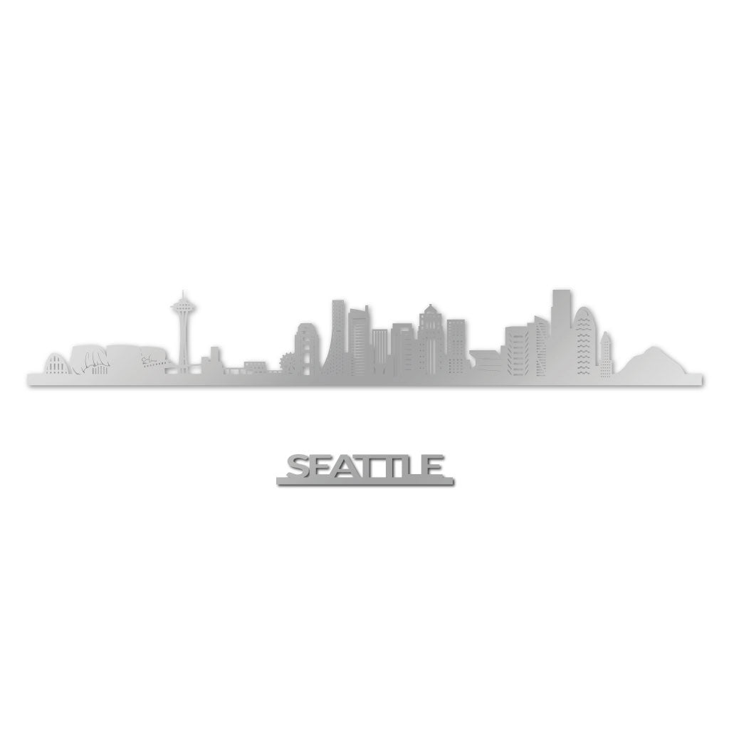 Seattle - Siluet City Silhouettes SkylineSSLSEA - YSSLSEA - YSmall - 23.6 in - 60 cmSilverYes, please