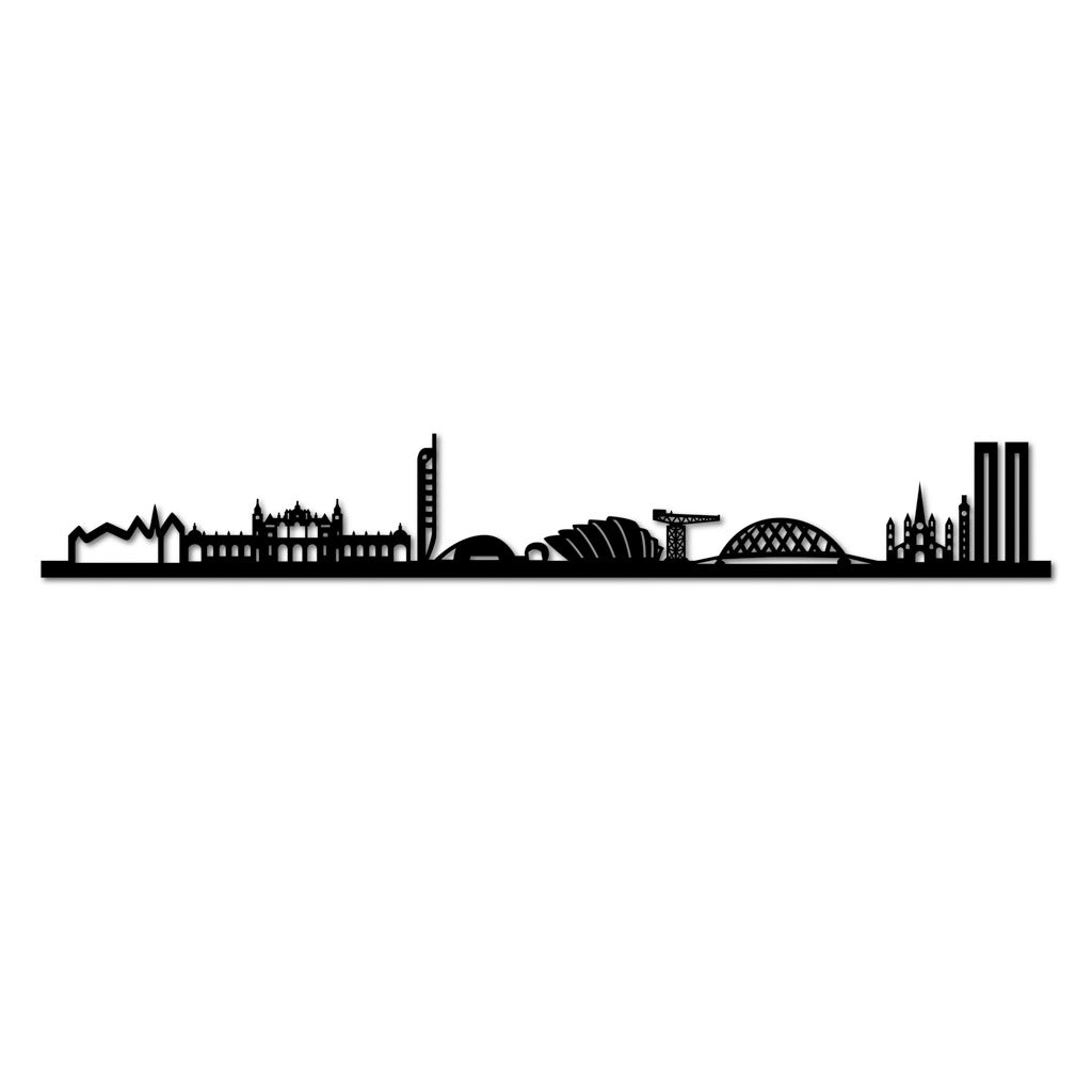 Glasgow - Siluet City Silhouettes SkylineSMBGLASMBGLASmall - 23.6 in - 60 cmBlackNo, thank you
