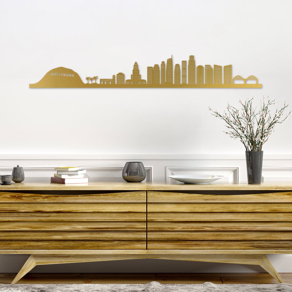 Los Angeles - Siluet City Silhouettes SkylineSGDLOSSGDLOSSmall - 23.6 in - 60 cmGoldNo, thank you
