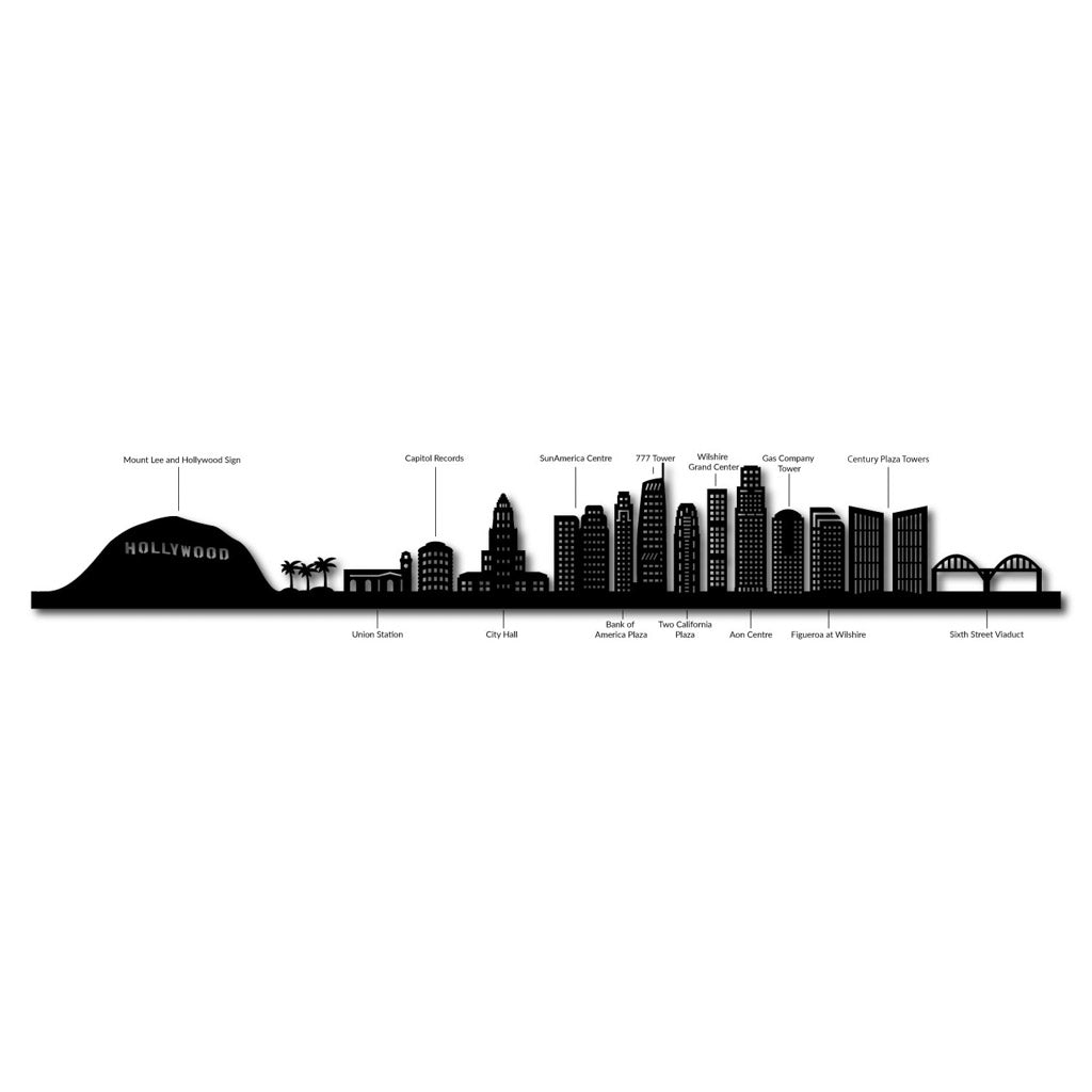 Los Angeles - Siluet City Silhouettes SkylineSSLLOS - YSSLLOS - YSmall - 23.6 in - 60 cmSilverYes, please