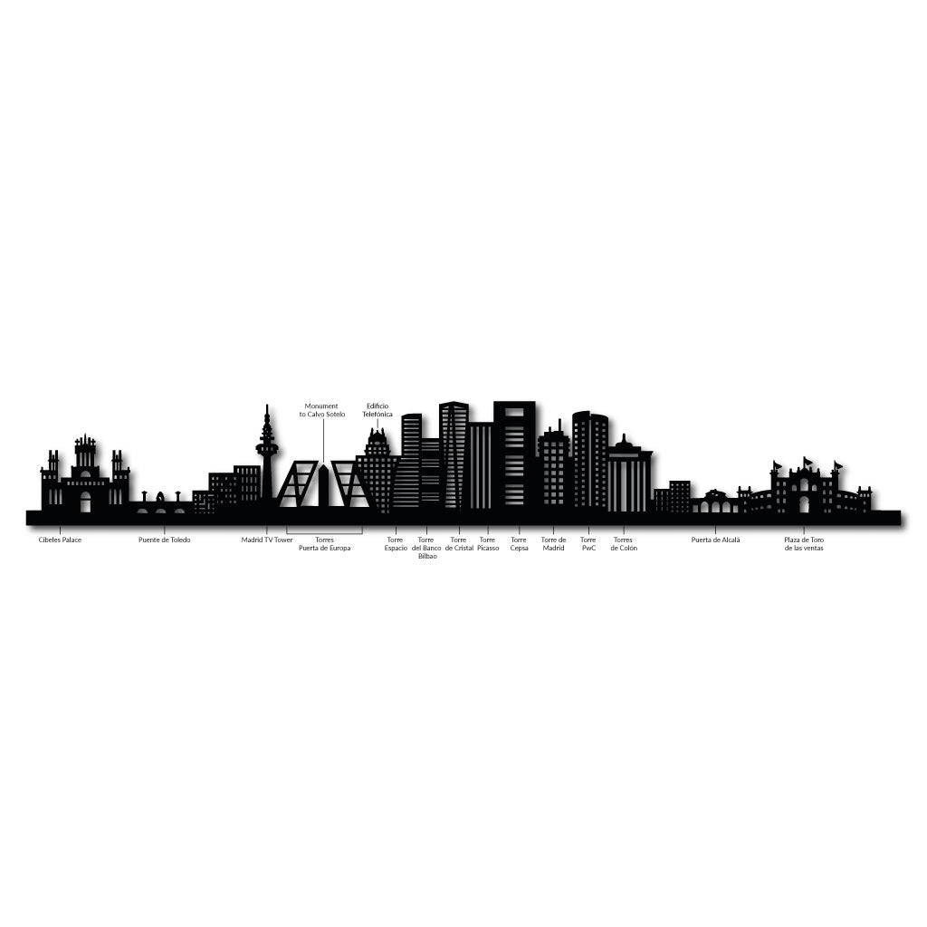 Madrid - Siluet City Silhouettes SkylineSSLMAD - YSSLMAD - YSmall - 23.6 in - 60 cmSilverYes, please